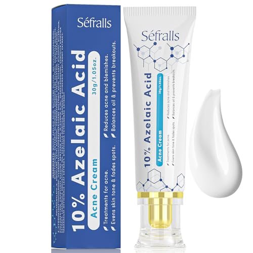 Sefralls 10% Azelaic Acid Acne Cream, Premium Azelaic Acid...