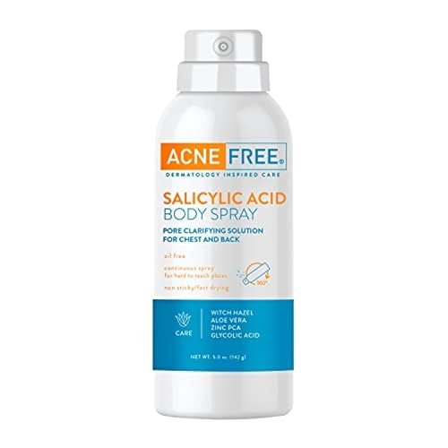 AcneFree Salicylic Acid Body Spray, Pore Clarifying...