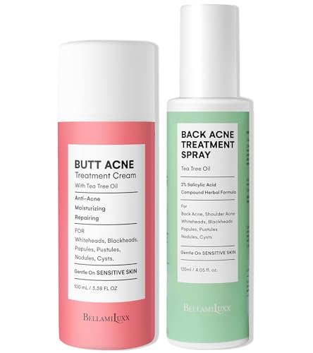 BellamiLuxx Body Acne Care Set: Butt Acne Treatment Lotion...