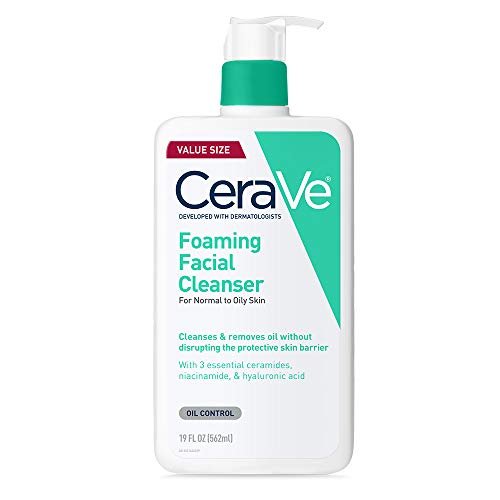 CeraVe Foaming Facial Cleanser, Daily Face Wash for Oily...