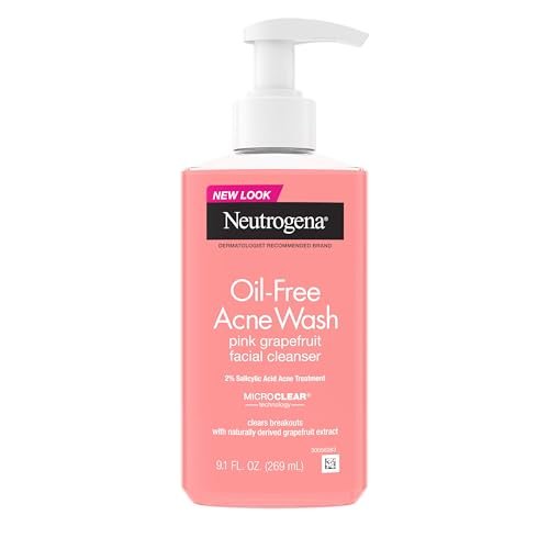 Neutrogena Oil-Free Pink Grapefruit Acne Face Wash, Vitamin...
