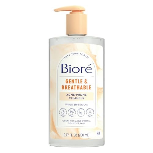 Biore Gentle & Breathable Acne Face Wash, Gentle Face...