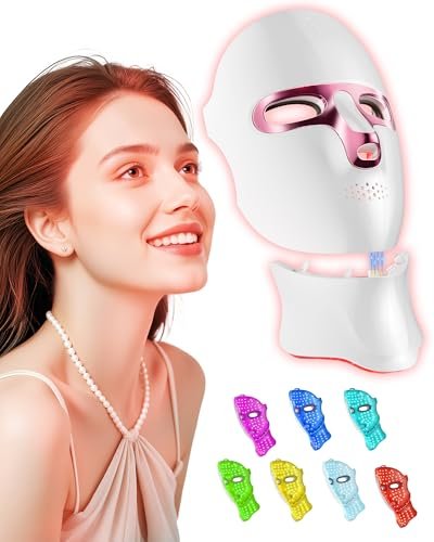 FOLOKE Red Light Therapy Mask for Face & Neck, LED...