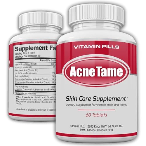 Acnetame Acne Pills- Acne Tame Supplement- Clear Skin...