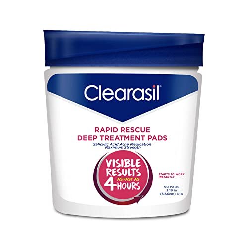 Clearasil Rapid Rescue Deep Treatment Acne Face Pads,...