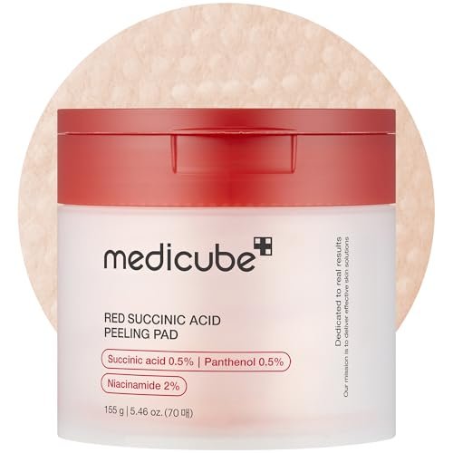 Medicube Red Succinic Acid Panthenol Facial Peeling Pads -...
