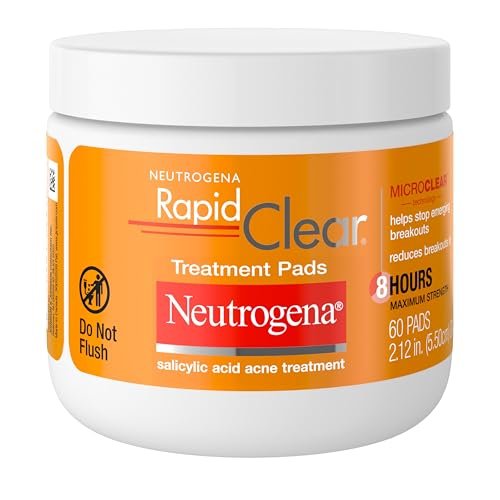 Neutrogena Rapid Clear Maximum Strength Acne Face Pads, for...