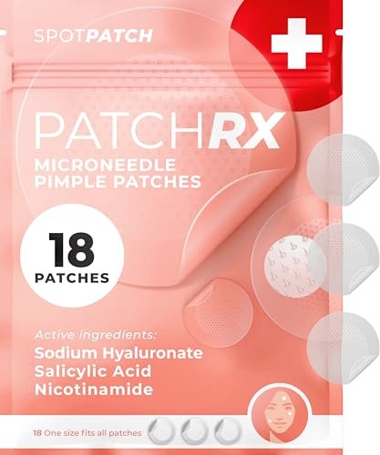 PatchRx Micro Needle Pimple Patch (18 Pack) - Hydrocolloid...