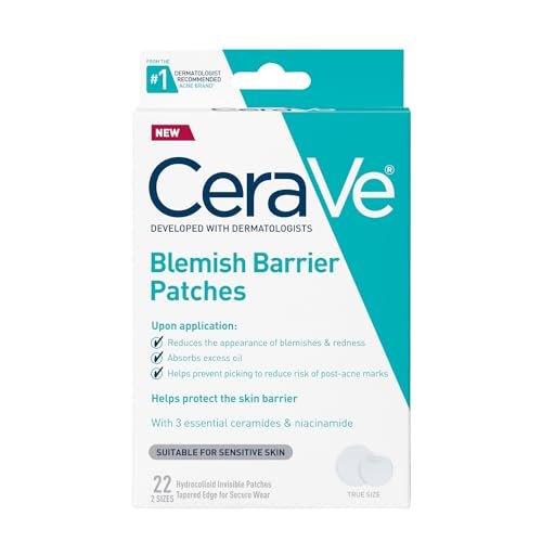 CeraVe Hydrocolloid Blemish Patches, Oil Absorbing Spot...