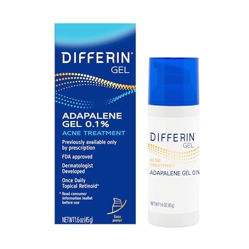 Differin Acne Treatment Gel, 90 Day Supply, Retinoid...