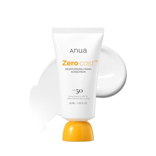 Anua Zero-Cast Moisturizing Finish Sunscreen,SPF 50, Glow...