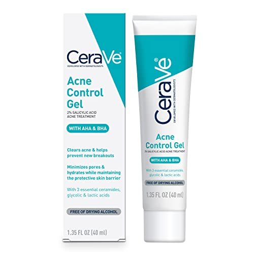 CeraVe Acne Control Gel, 2% Salicylic Acid Treatment With...