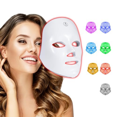 BeaRay LED Face Mask Light Therapy – Cordless 7-in-1 Facial