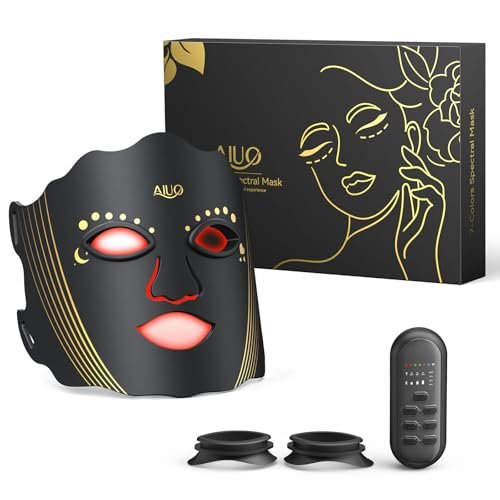 AIUO Red Light Therapy for Face, Led Rechargeable Mask
