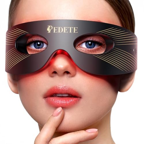 Pedete Red Light Therapy for Eyes, 3 Modes Under-Eye Mask.