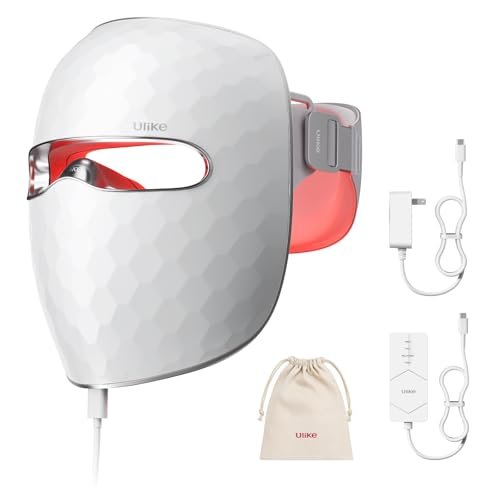 Ulike ReGlow LED Light Therapy Mask, Red Blue Infrared...