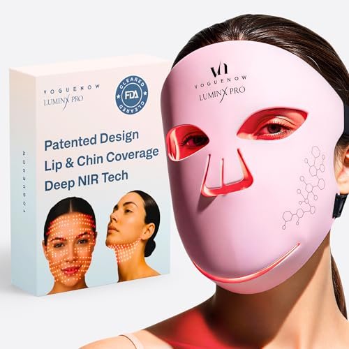 VogueNow LED Light Therapy Mask - FDA-Cleared for wrinkles...