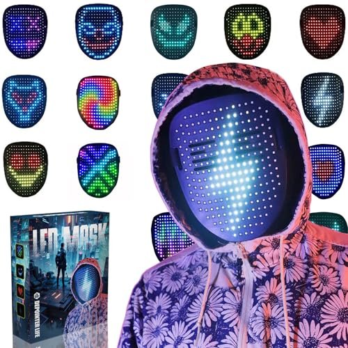 Depointer Life LED Mask Light up Masks with Gesture Sensing
