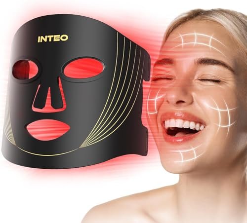 INTEO Red Light Therapy for Face, 3 Mode LED Mask