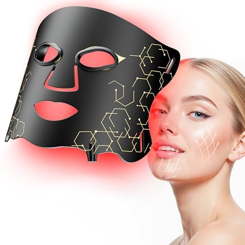 LED Light Therapy mask (E106A) for Face, Adjustable...