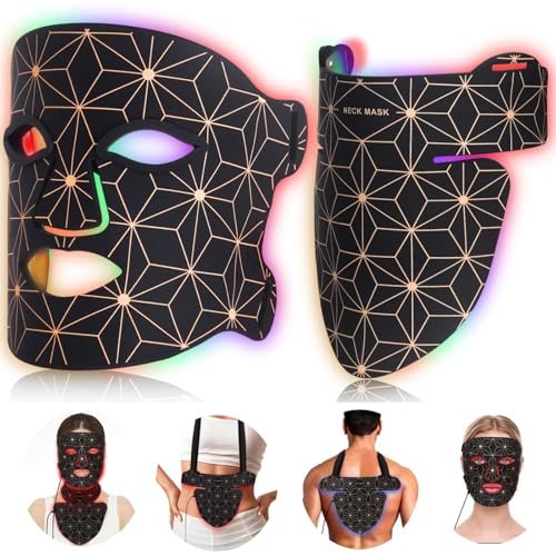 Red Light Therapy for Face and Neck, 8-Color LED Mask.