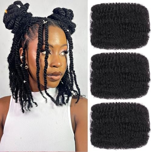 Unionbeauty 16 Inch 3 Packs Afro Kinkys Bulk Braiding Hair