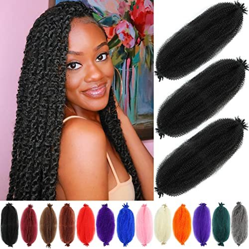 Afro Twist Hair 24 Inch 3 Packs, for Soft Locs