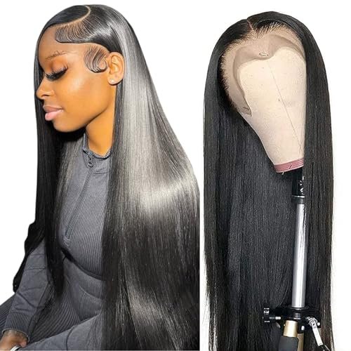 tobasew 13x6 Straight Lace Front Wigs Human Hair 28 Inch