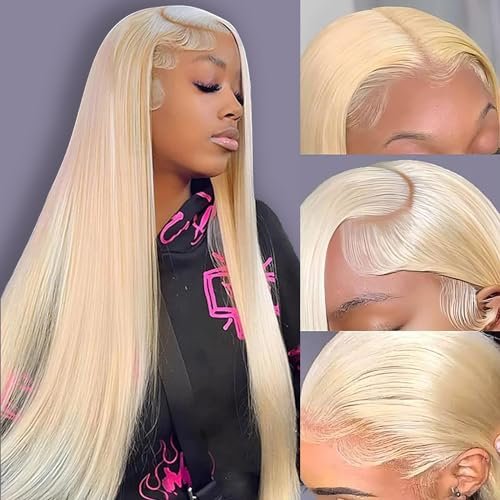 LETMIEO 30 Inch 613 Lace Front Wig Human Hair