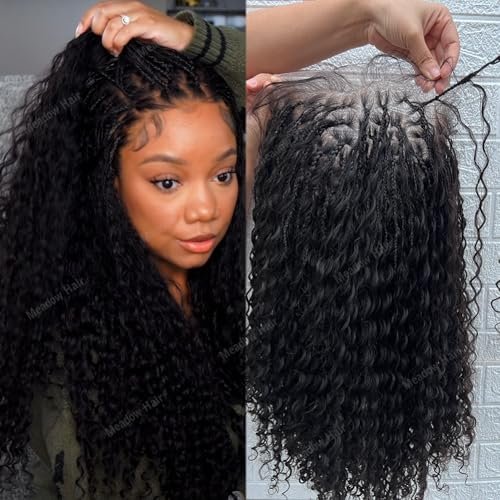Meadow hair Boho Box Braids Wig Brazilian Virgin Human Hair