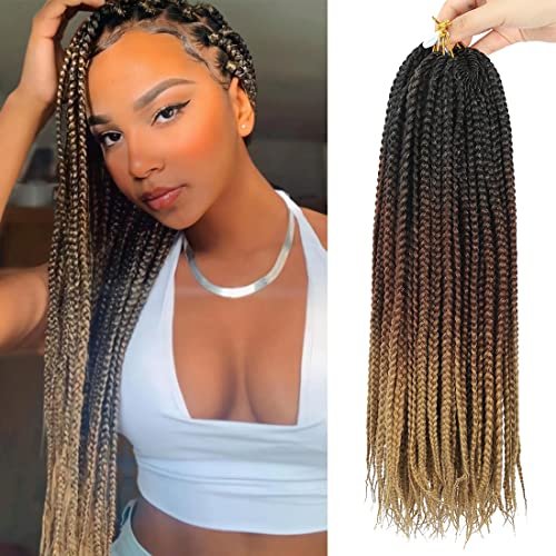 Crochet Box Braids Hair Pre-Looped Goddess Braids 18 Inch...