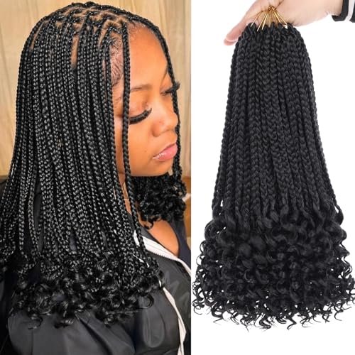 14 Inch Crochet Box Braids Crochet Hair with Curly Ends
