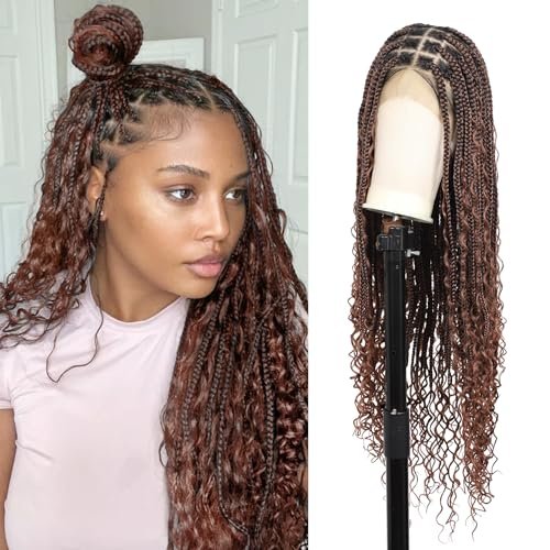 Brinbea 13x8'' HD Lace Front Braided Wigs Knotless Box...