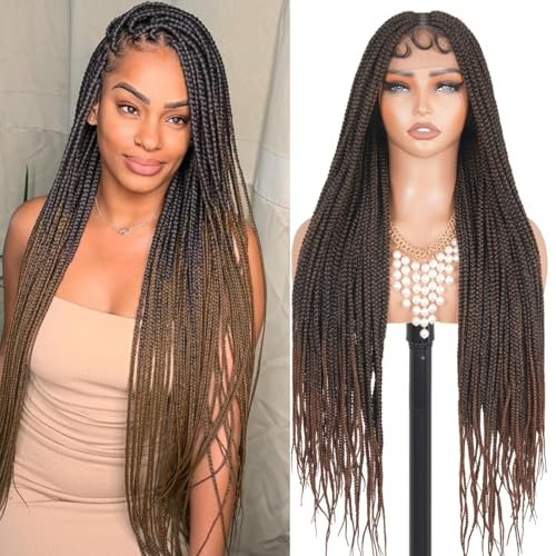 MS.FEEL Box Braided Wig Full Double Lace Glueless Braids