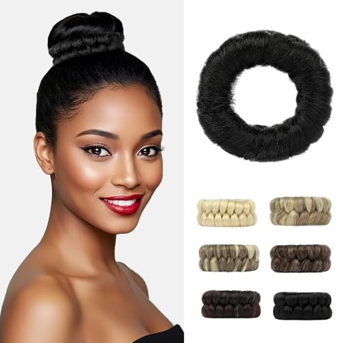 NTYNTY Braided Hair Bun Scrunchie – 100% Hand Crafted Black