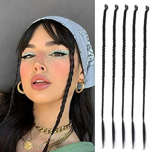 Braid Hair Extensions, 5 PCS Baby Braids Front Side Bangs