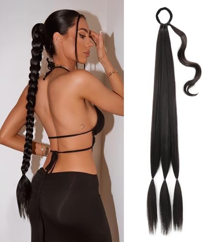 Kmzbasg Long Braid Ponytail Extension with Hair Tie