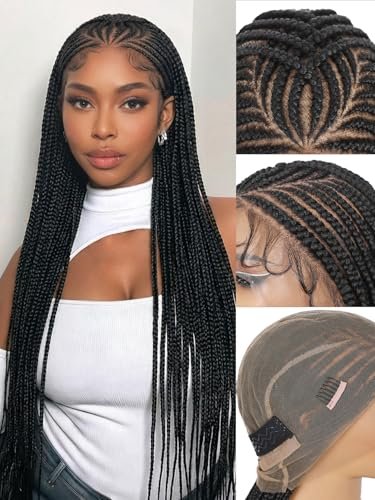 HANNE Full Lace Braided Wigs for Black Women Knotless Braids
