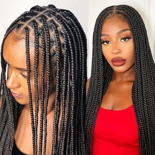 Fancy Hair Box Braided Wig for Black Women Square Knotless