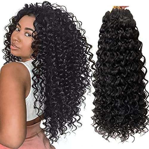 8 Packs Curly Crochet Hair GoGo Curl 18 Inch 1B
