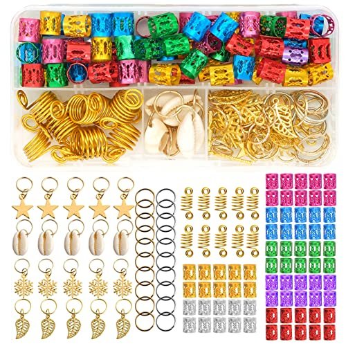120 Pieces Hair Jewelry for Women Braids, Colorful Braiding...