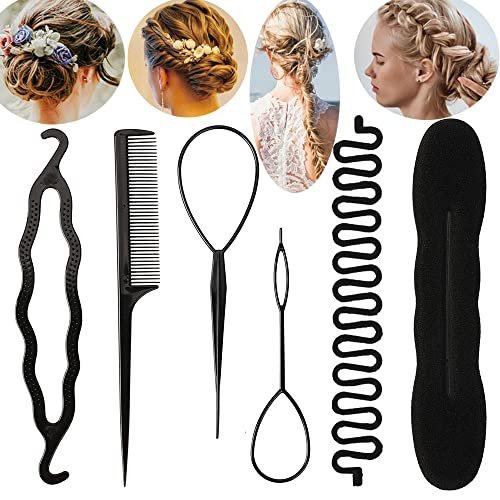 UTTH-DTTK Hair French Braid Tool, 6 pieces Resin Styling...