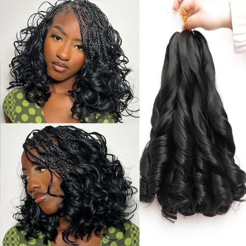 French Curl Braiding Hair 12 Inch Curly 8 Packs Extensions