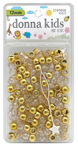 DONNA Kids Hair Beads 12 mm (170 pcs) Gold Mix