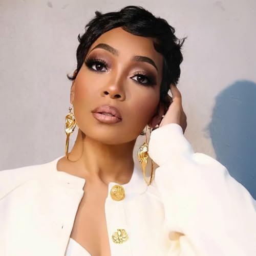 PangDongLai Premium Short Wigs for Black Women Pixie Human...