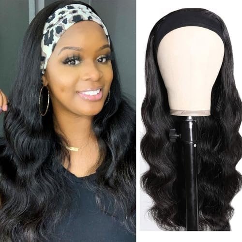 Prisyfab Body Wave Headband Wig Headband Wigs Glueless...