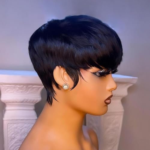 RUISENNA Pixie Cut Wig Human Hair for Black Women