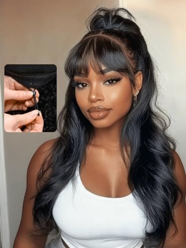 Nadula 7x5 HD Bye Bye Knots Glueless Curtain Bangs Wig