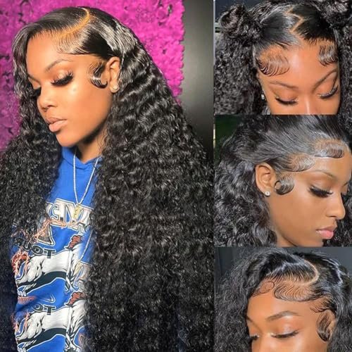 Rozilo Aomllute 30 Inch Deep Wave Lace Frontal Wig