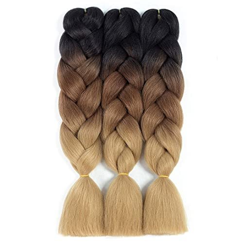 Ombre Braiding Hair Synthetic Jumbo Braiding Hair...